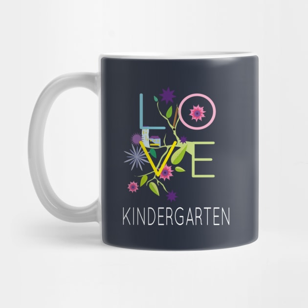 Love Kindergarten Teachers Fan Gift by klimentina